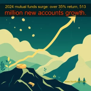 Read more about the article 2024 mutual funds surge: over 35% return, 513 million new accounts growth.