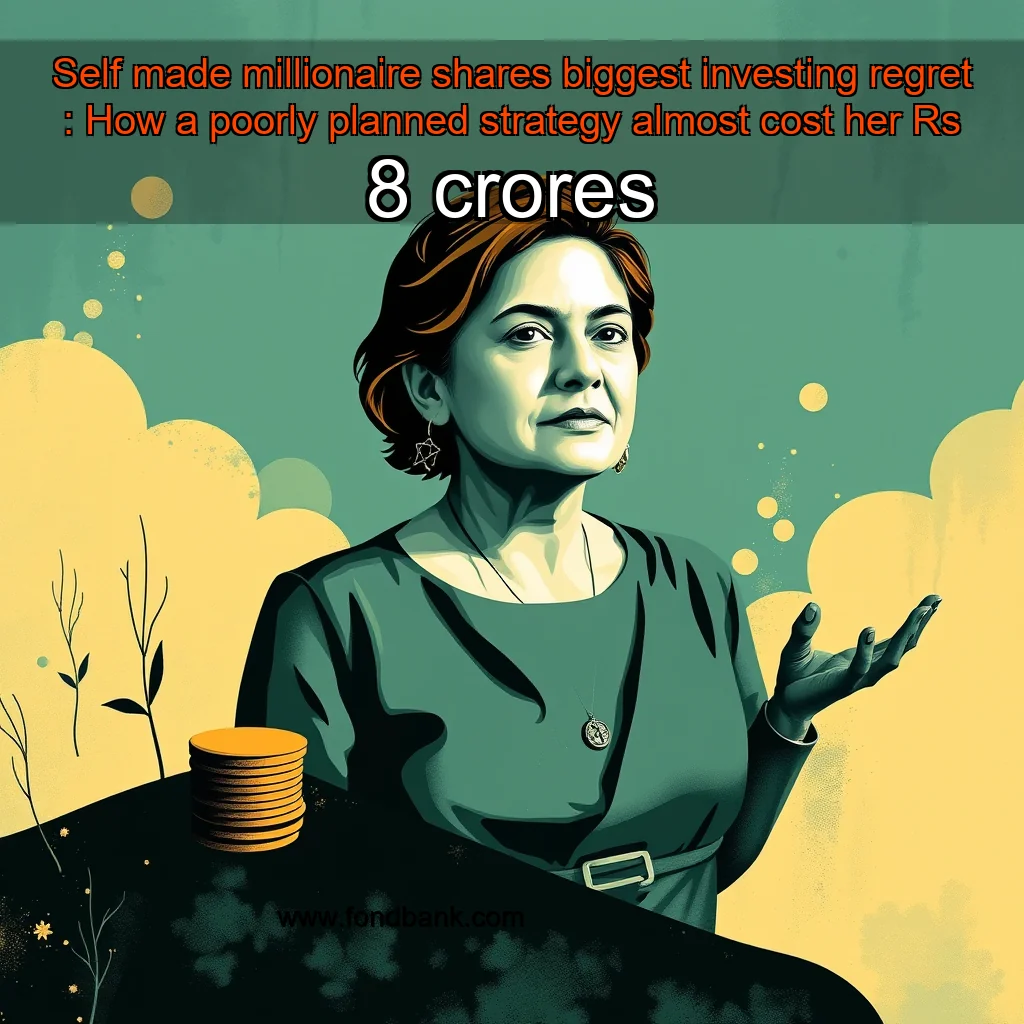 You are currently viewing Self  made millionaire shares biggest investing regret : How a poorly planned strategy almost cost her Rs 8 crores