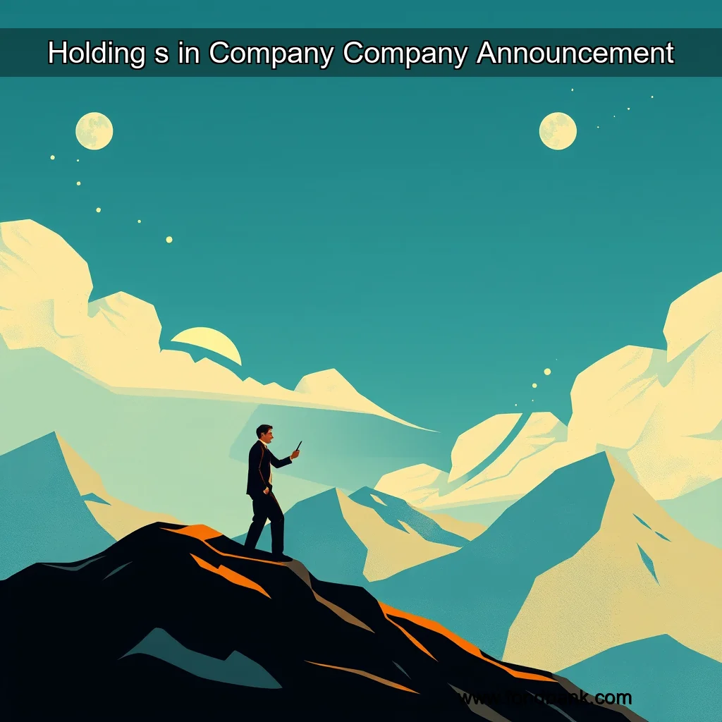 You are currently viewing Holding  s  in Company  Company Announcement