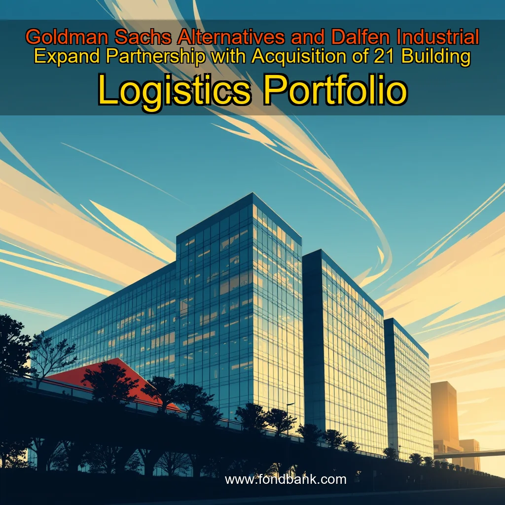 You are currently viewing Goldman Sachs Alternatives and Dalfen Industrial Expand Partnership with Acquisition of 21  Building Logistics Portfolio