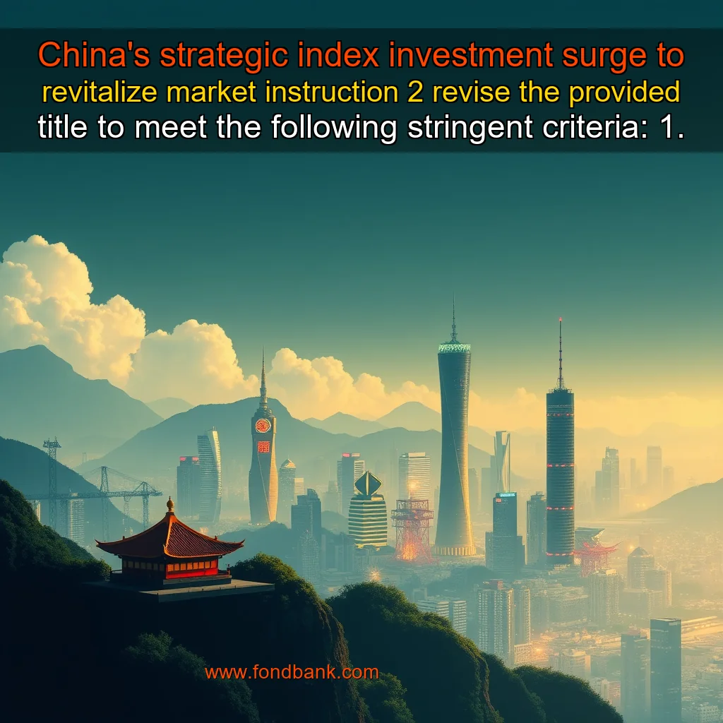 You are currently viewing China’s strategic index investment surge to revitalize market


 instruction 2


revise the provided title to meet the following stringent criteria:

1.