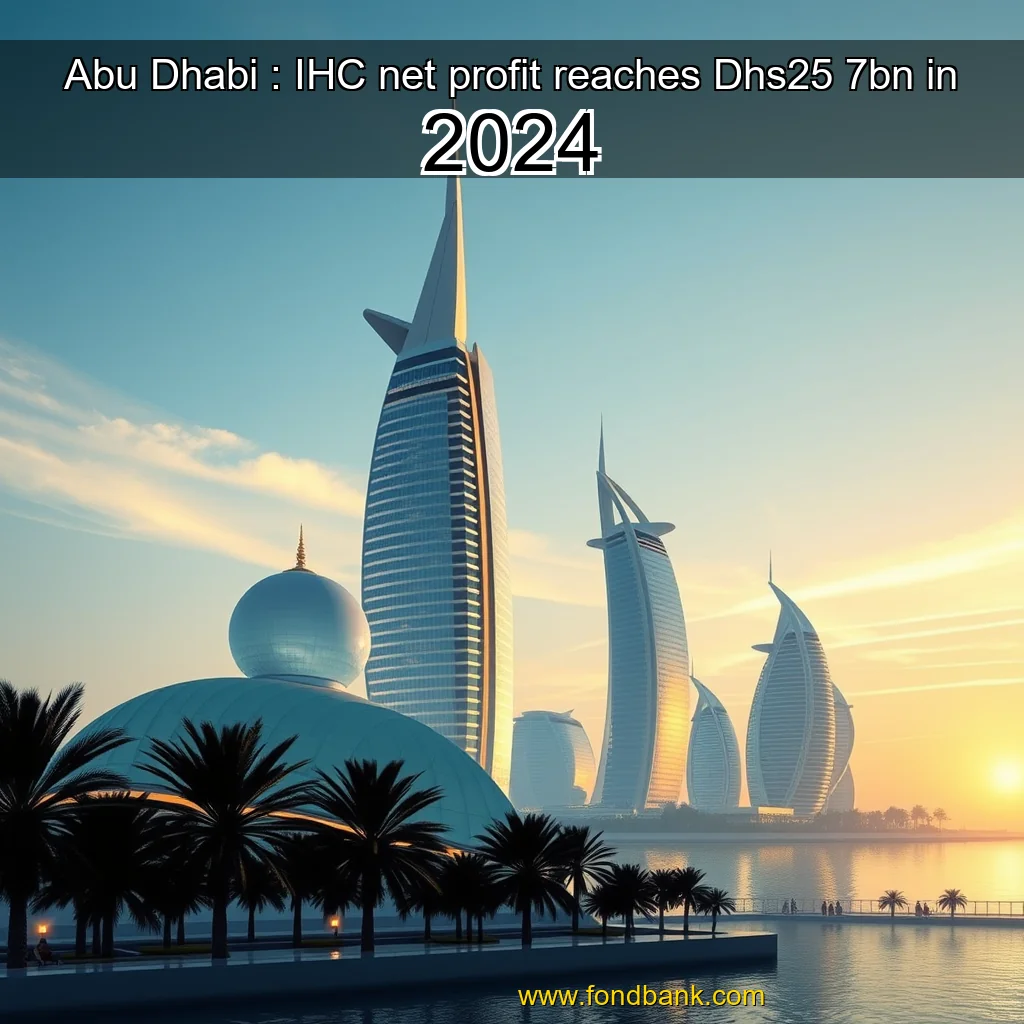 Read more about the article Abu Dhabi : IHC net profit reaches Dhs25  7bn in 2024