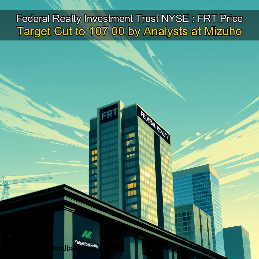 You are currently viewing Federal Realty Investment Trust  NYSE : FRT  Price Target Cut to 107  00 by Analysts at Mizuho