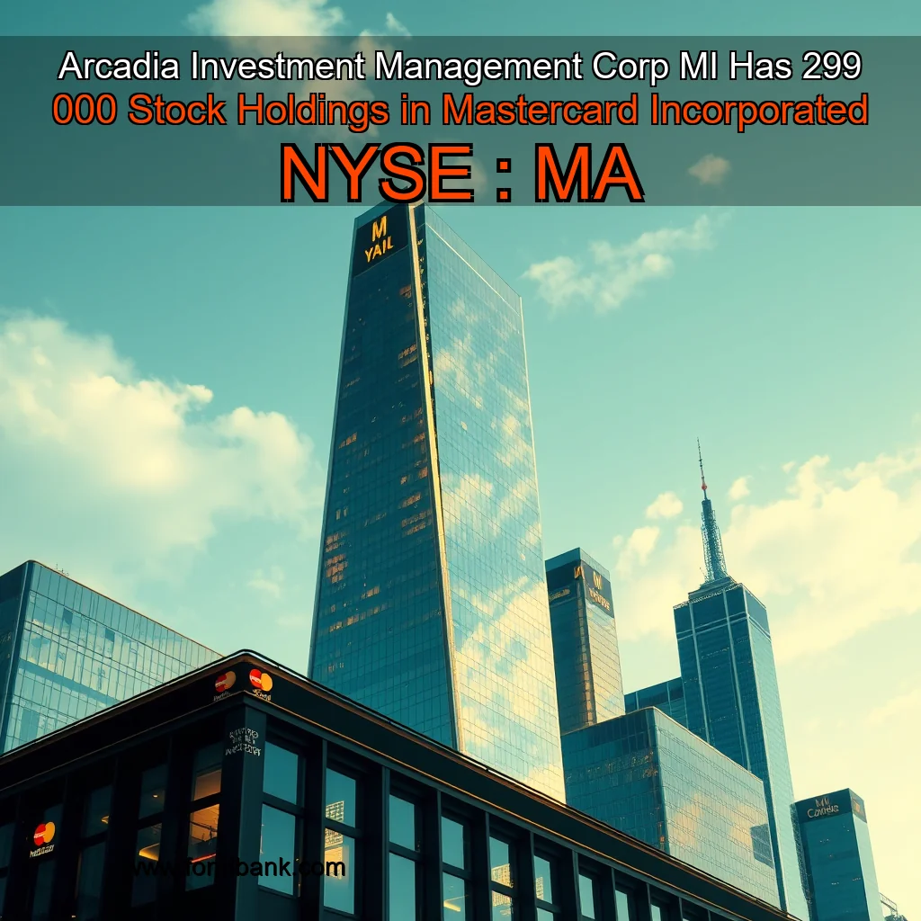 You are currently viewing Arcadia Investment Management Corp MI Has 299  000 Stock Holdings in Mastercard Incorporated  NYSE : MA