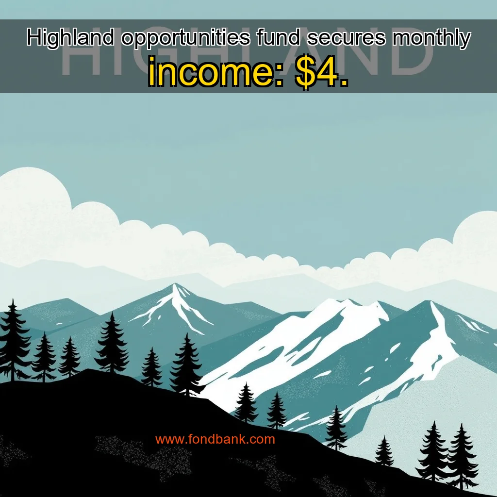 You are currently viewing Highland opportunities fund secures monthly income: $4.