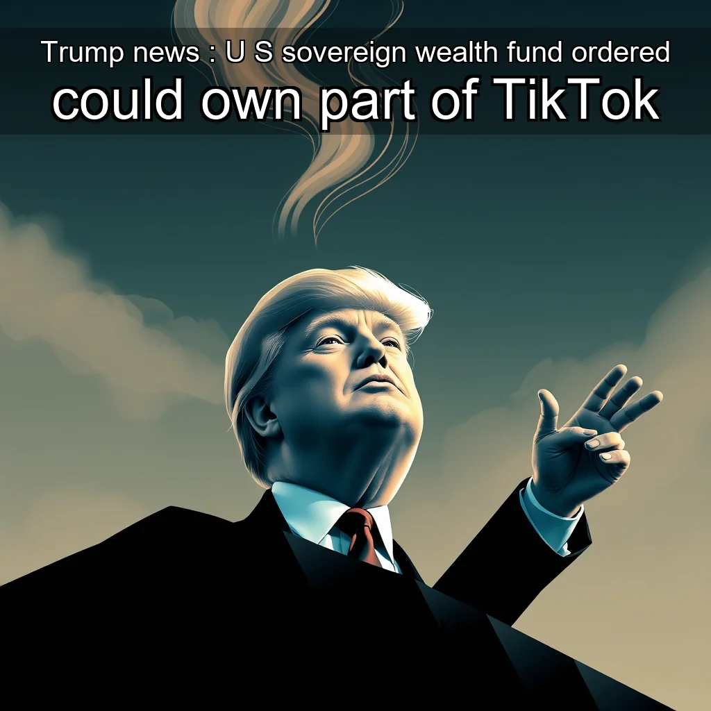 You are currently viewing Trump news : U  S  sovereign wealth fund ordered  could own part of TikTok