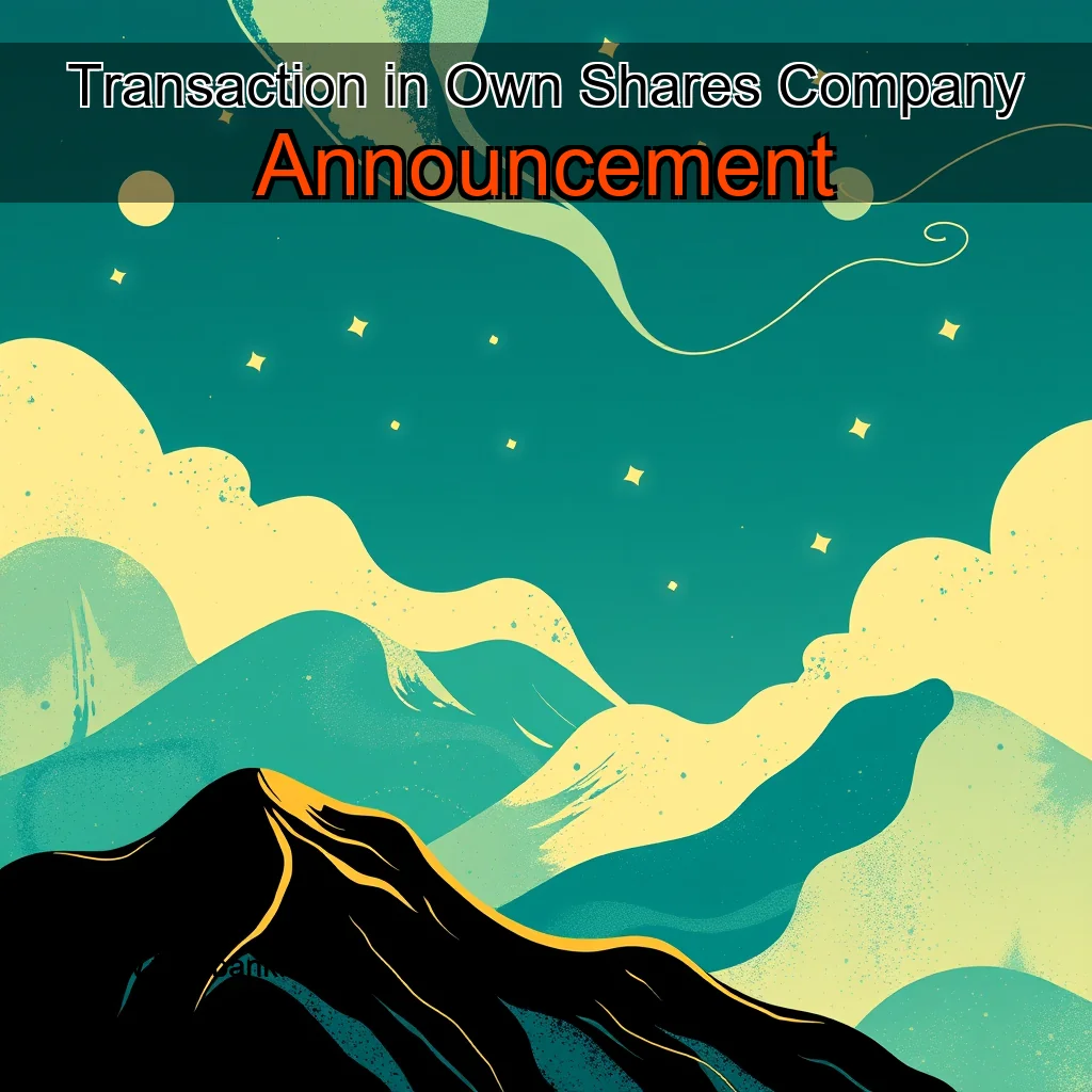 You are currently viewing Transaction in Own Shares  Company Announcement