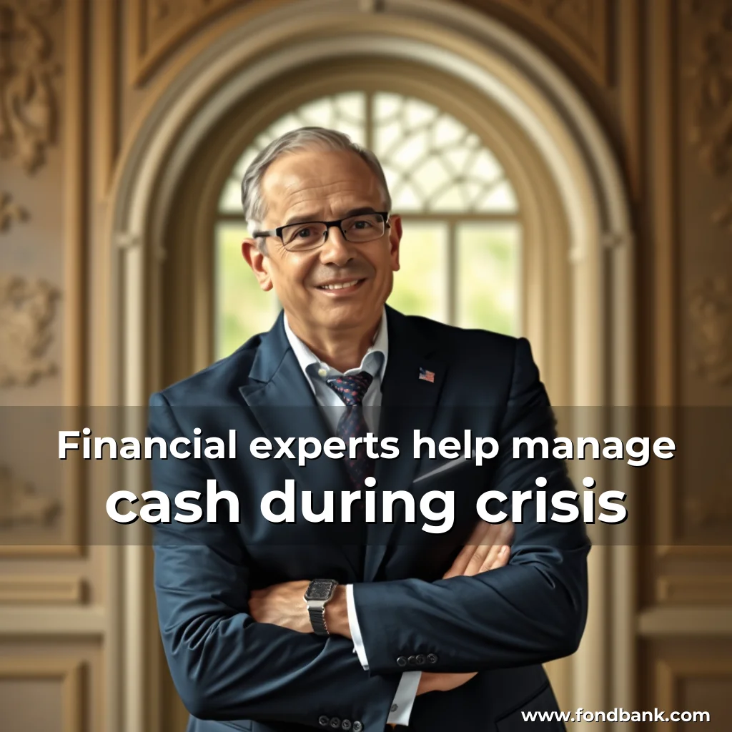 Artistic representation for Financial experts help manage cash during crisis