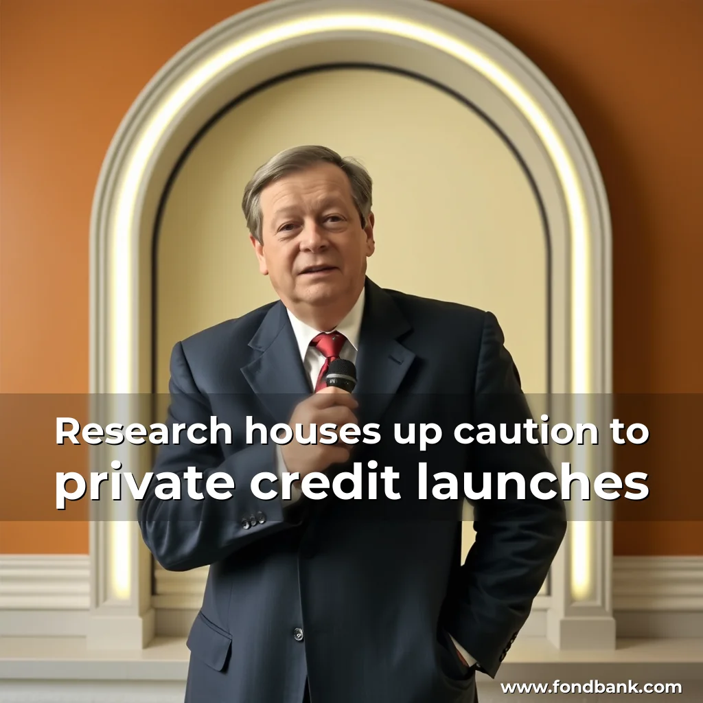 Artistic representation for Research houses up caution to private credit launches