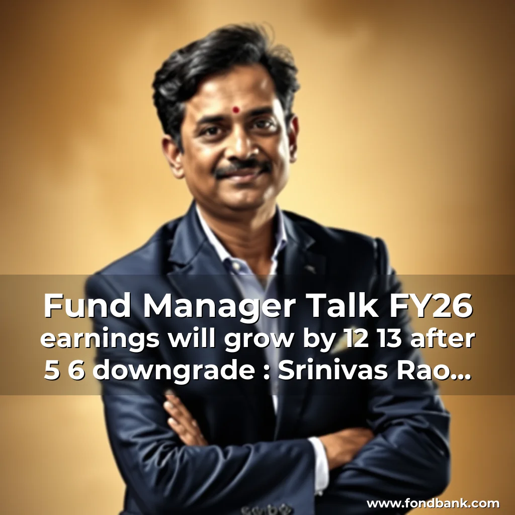 You are currently viewing Fund Manager Talk  FY26 earnings will grow by 12  13  after 5  6  downgrade : Srinivas Rao Ravuri