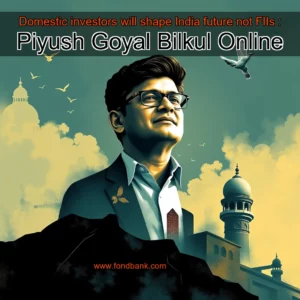 Artistic representation for Domestic investors will shape India future not FIIs : Piyush Goyal Bilkul Online