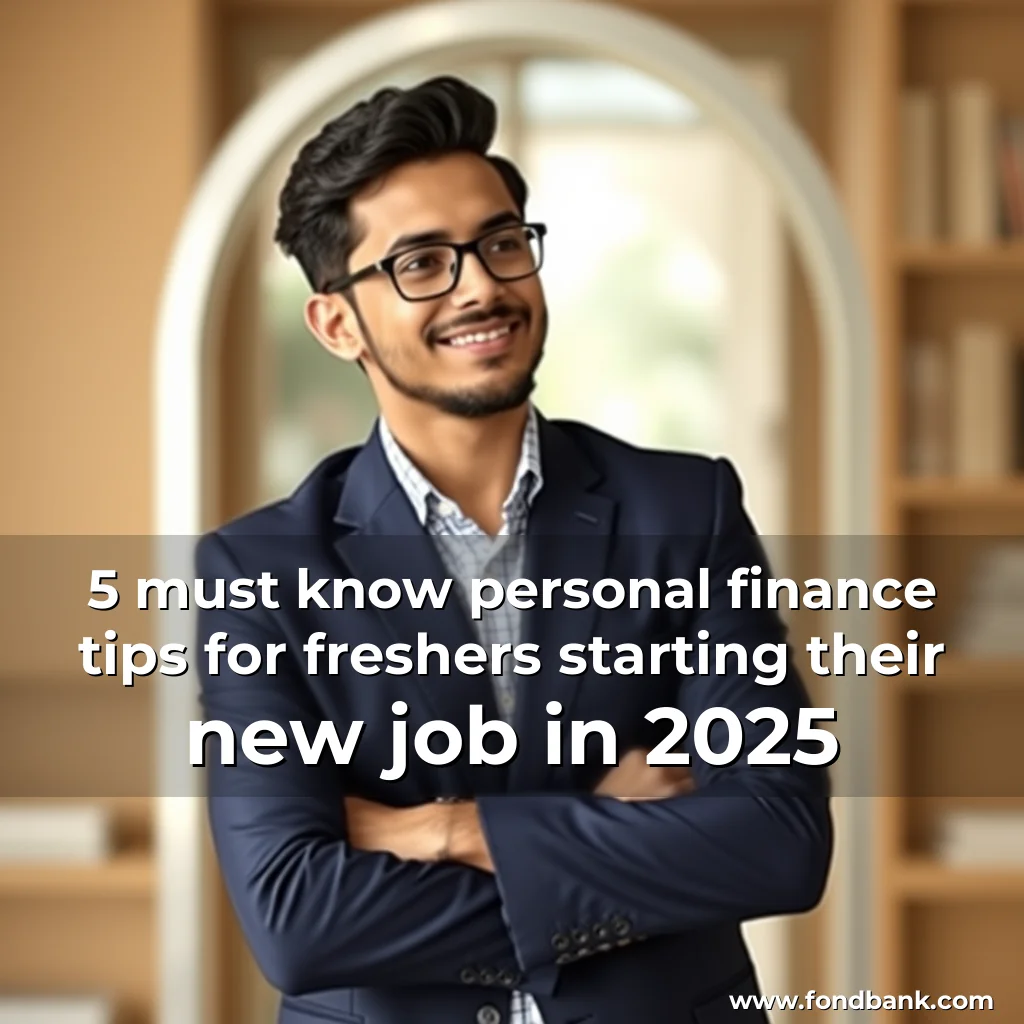 Artistic representation for 5 must know personal finance tips for freshers starting their new job in 2025
