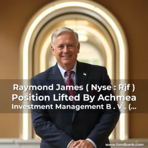Artistic representation for Raymond James ( Nyse : Rjf ) Position Lifted By Achmea Investment Management B . V . ( Achmea ) To 1. 0% From 0.