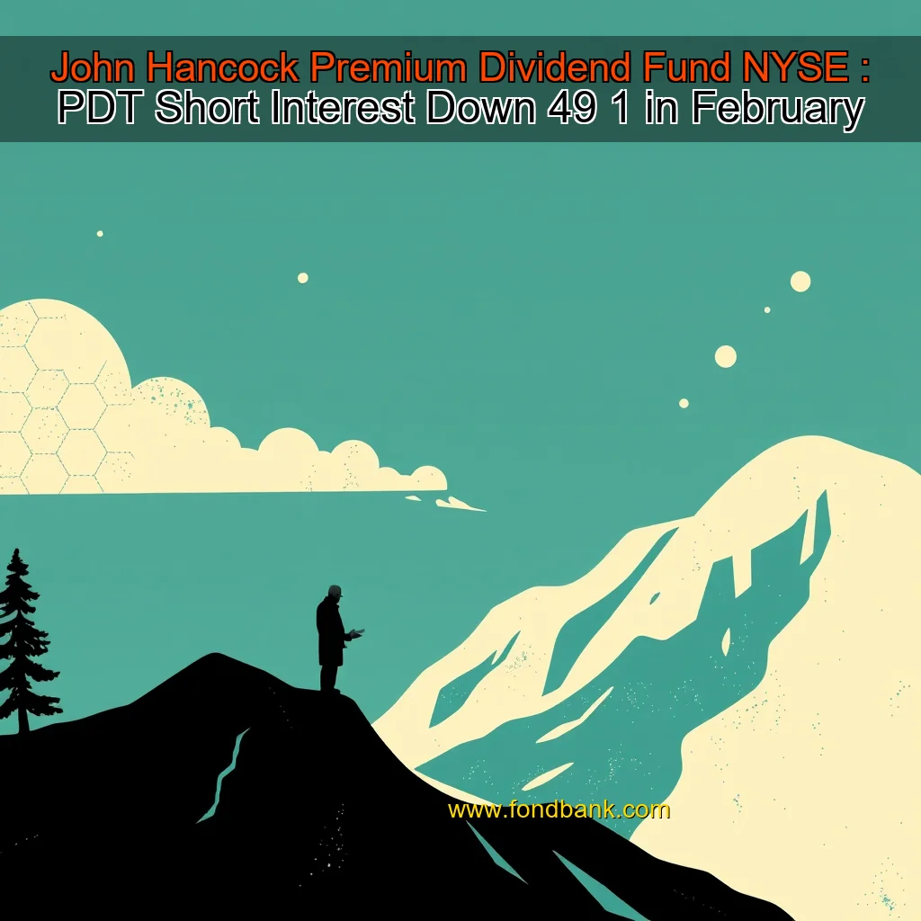 Artistic representation for John Hancock Premium Dividend Fund NYSE : PDT Short Interest Down 49 1 in February