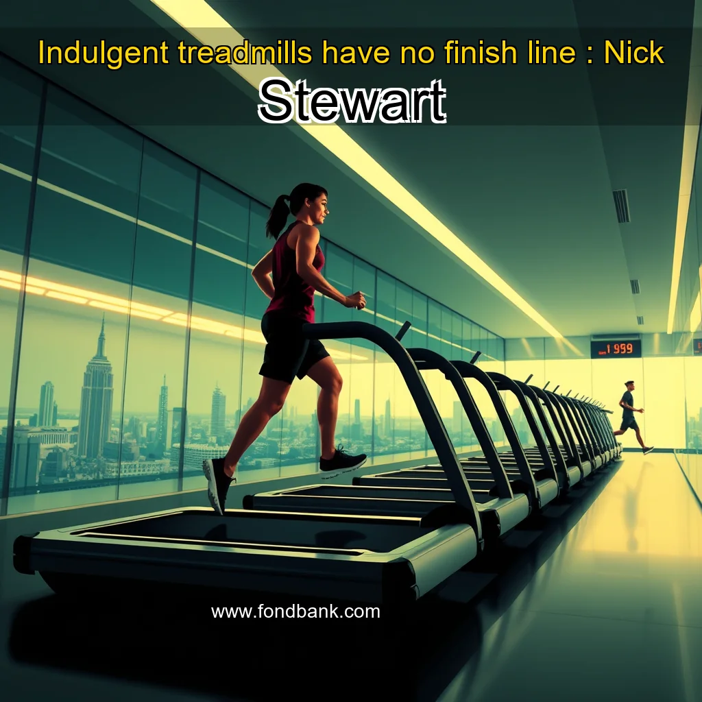 Artistic representation for Indulgent treadmills have no finish line : Nick Stewart