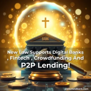 Artistic representation for New Law Supports Digital Banks , Fintech , Crowdfunding And P2P Lending!