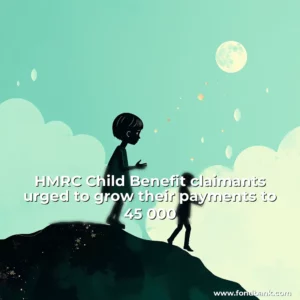 Artistic representation for HMRC Child Benefit claimants urged to grow their payments to 45 000