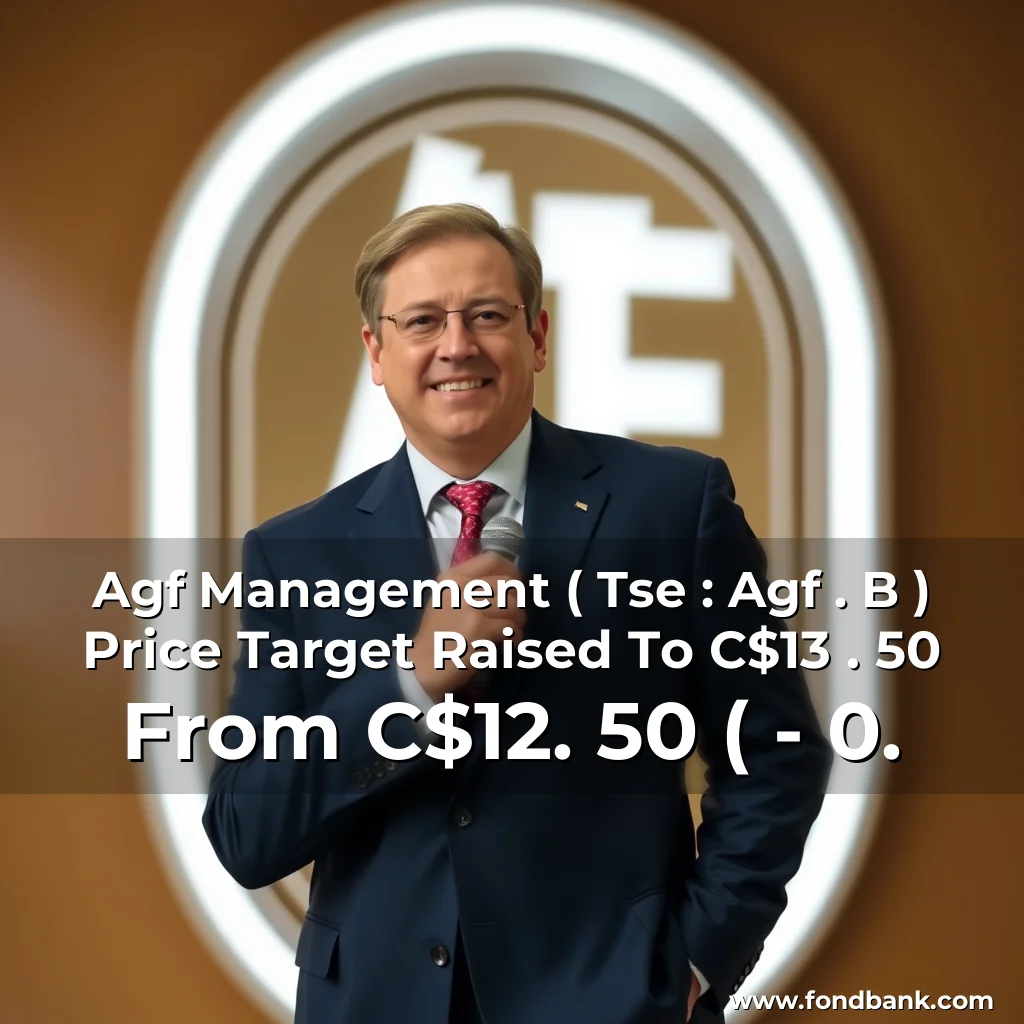 You are currently viewing Agf Management ( Tse : Agf . B ) Price Target Raised To C$13 . 50 From C$12. 50 ( – 0.