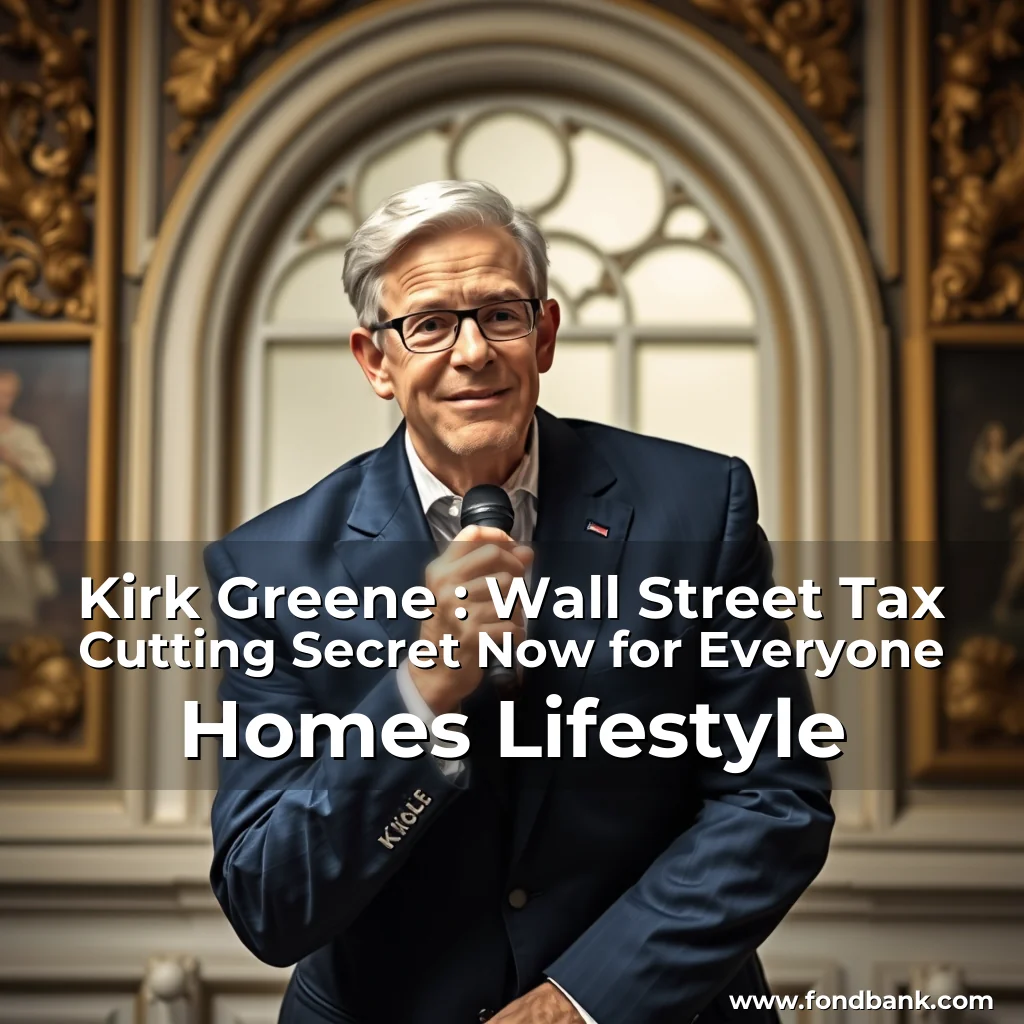 You are currently viewing Kirk Greene : Wall Street Tax  Cutting Secret Now for Everyone  Homes  Lifestyle