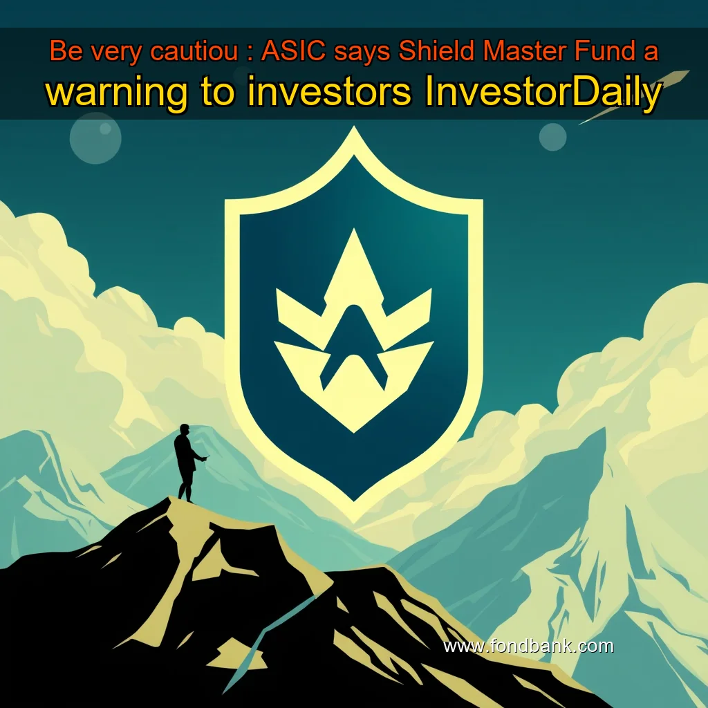 Artistic representation for Be very cautiou : ASIC says Shield Master Fund a warning to investors InvestorDaily