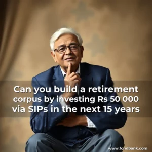 Artistic representation for Can you build a retirement corpus by investing Rs 50 000 via SIPs in the next 15 years