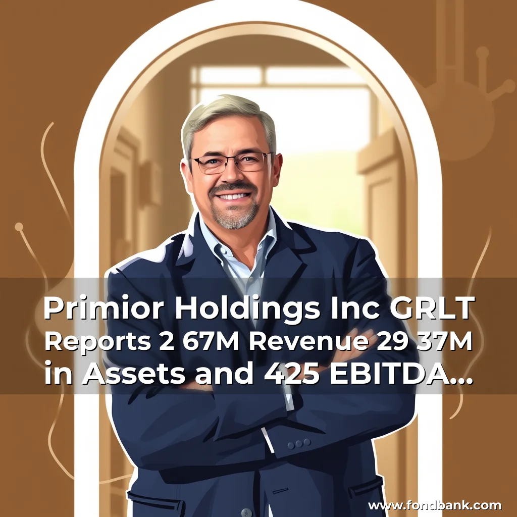 You are currently viewing Primior Holdings Inc   GRLT  Reports 2  67M Revenue  29  37M in Assets  and 425  EBITDA Growth for 2024
