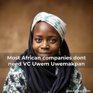 Artistic representation for Most African companies dont need VC Uwem Uwemakpan