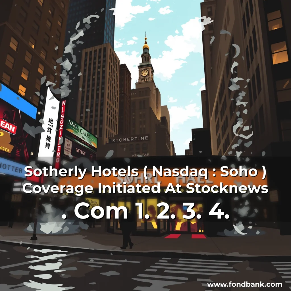 Artistic representation for Sotherly Hotels ( Nasdaq : Soho ) Coverage Initiated At Stocknews . Com 1. 2. 3. 4.