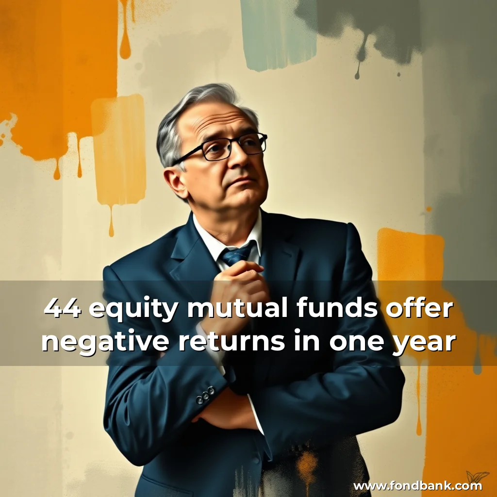 Read more about the article 44 equity mutual funds offer negative returns in one year