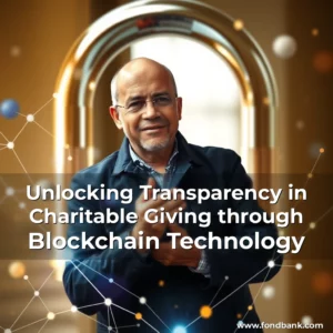 Artistic representation for Unlocking Transparency in Charitable Giving through Blockchain Technology