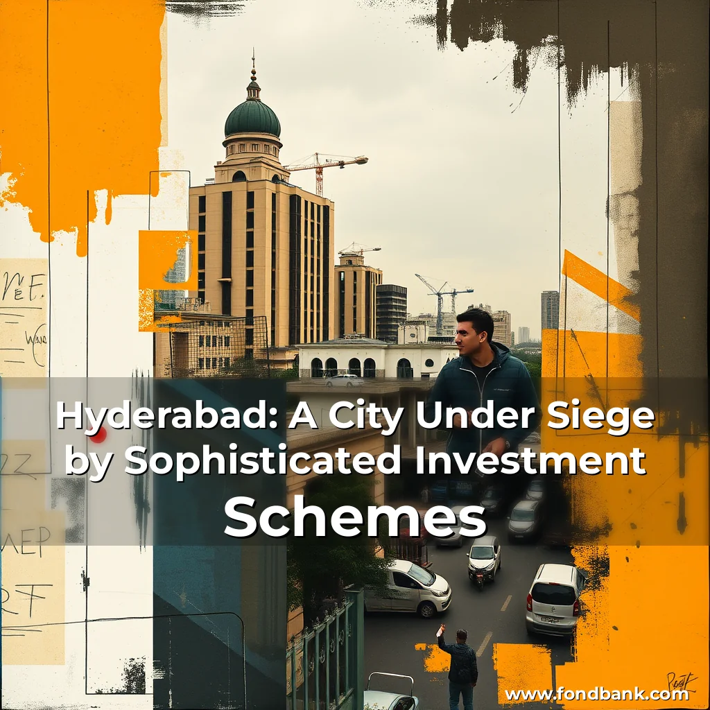 Artistic representation for Hyderabad: A City Under Siege by Sophisticated Investment Schemes