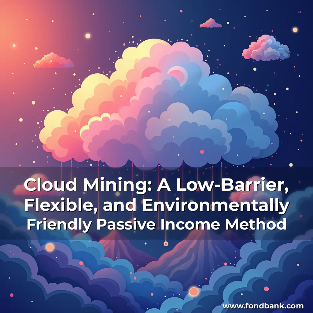 Artistic representation for Cloud Mining: A Low-Barrier, Flexible, and Environmentally Friendly Passive Income Method